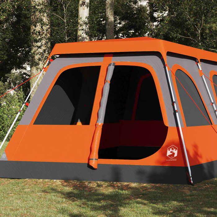 VidaXL Family Dome Tent 10 Person Grey Orange Quick Release, Tent, Garden Tent, Outdoor Shelter, Tent of 4004241