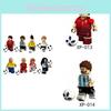 Leo Neymar Messi Cristiano Ronaldo Plastic Football Figurine Building Blocks
