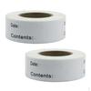 2Pcs 250x Blank White Food Storage Labels Freezer Refrigerator Stickers