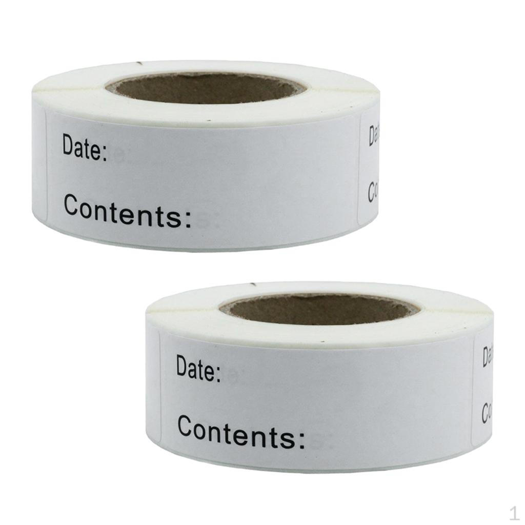 

2 шт. 250x Пустые белые этикетки для хранения продуктов Наклейки для морозильника холодильника