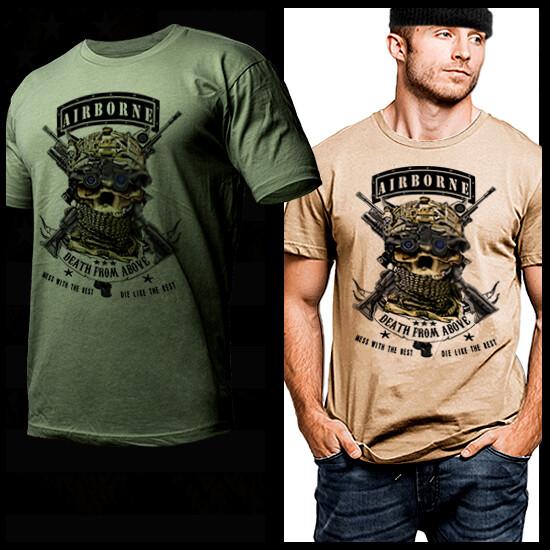 Воздушно-десантный Десантник Спецназ Ночное Видение Боевые Операции Унисекс Футболка S