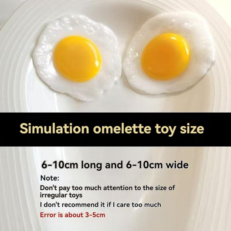 Decompression Simulation Fried Egg Decoration Fake Fried Egg Home Ornament Simulated Food Fried Egg