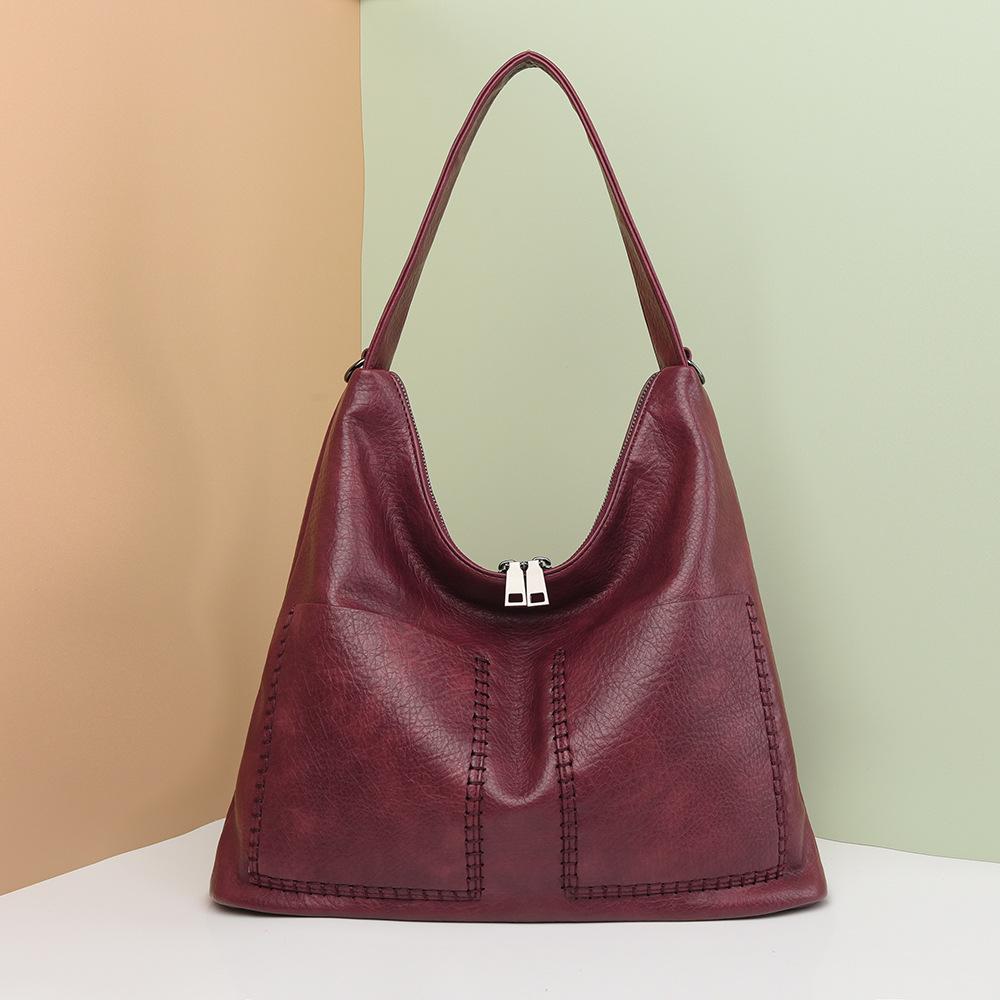 Tote Bag, New Women's Bag, Fashionable, Simple, Large Capacity Commuting Bag, Lazy Style, Retro Shoulder Bag