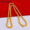 Alloy Gold Plated Necklace for Women  Fashion Imitation Snake Bone Chain Twisted Statement Chain for Evening Party