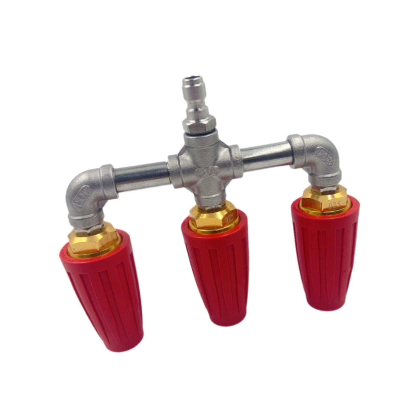 

Triple Turbine Nozzle Pressure Washer Home Garden Rotating Turbine Nozzle оранжевый