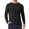 Men's Long Sleeve Athletic T Shirt Lightweight Quick Dry Crew Neck Casual Sports Tee for Outdoor Gym Running Training