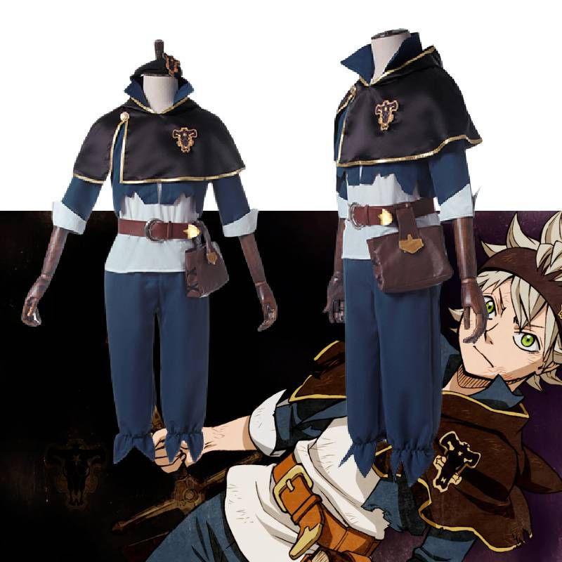 Black Series Clover Asta Cos Kostymer Kappe Full Cosplay Halloween Kostymer Fest