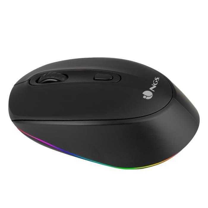 Souris Multi-Appareils - NGS - SMOG-RB - Rechargeable - Éclairage LED - Bluetooth 3.0/5.0