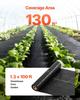 Weed Barrier Fabric Heavy Duty, 0.4 X 30.5m 90.7g Landscape Fabric, Woven Weed Blocker Fabrics, Garden Fabrics Weeds Barrier, Weeds Control Ground