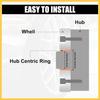 4pcs Plastic 77.8mm to 108mm Car Hub Centric Rings Wheel Bore Center Spacer Auto Replacement Parts