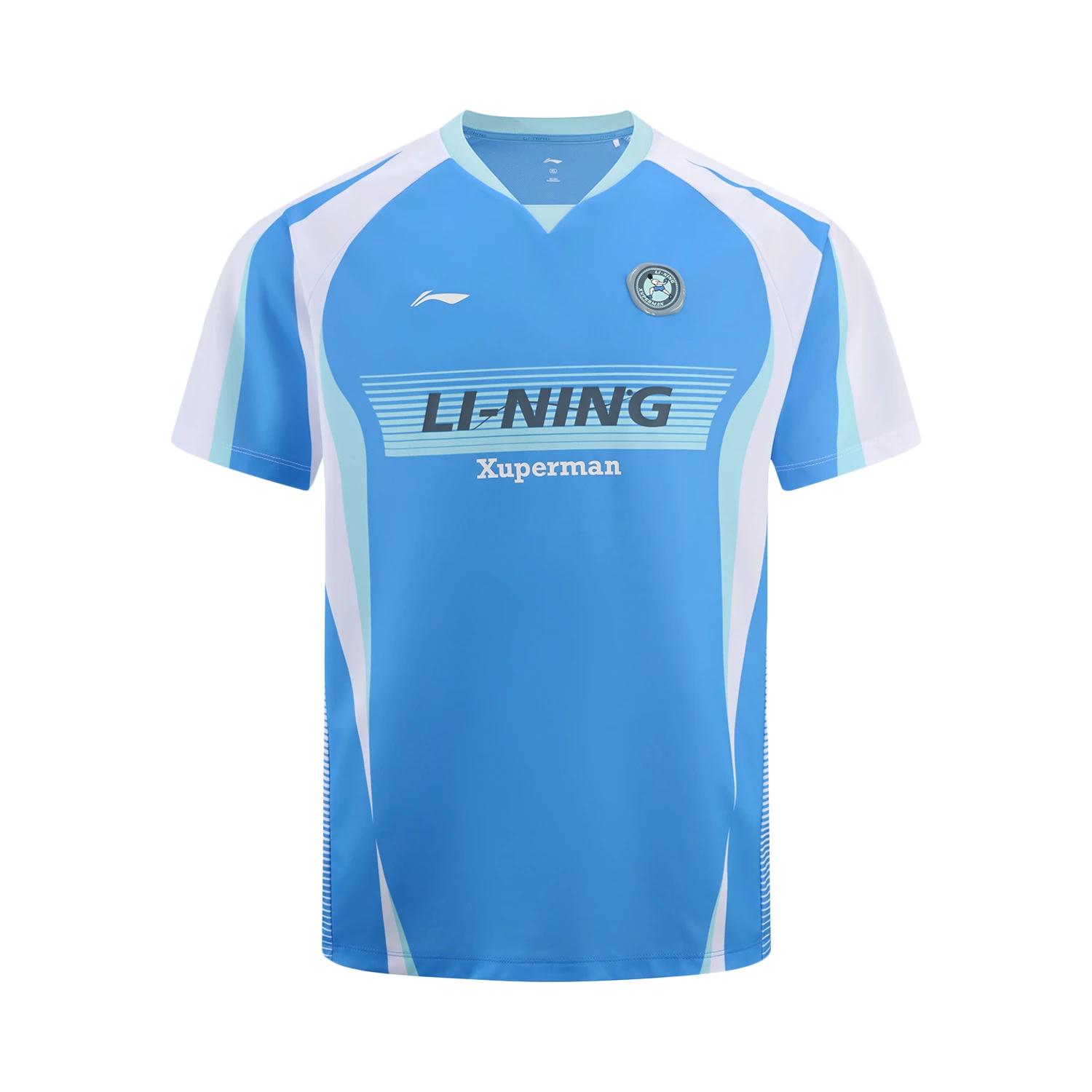 

Li Ning X Xuperman Collaboration Серия для настольного тенниса Принт с буквами Колорблок Простая Дышащая Модная Удобная Футболка с коротким рукавом AAYV251-1 2XL