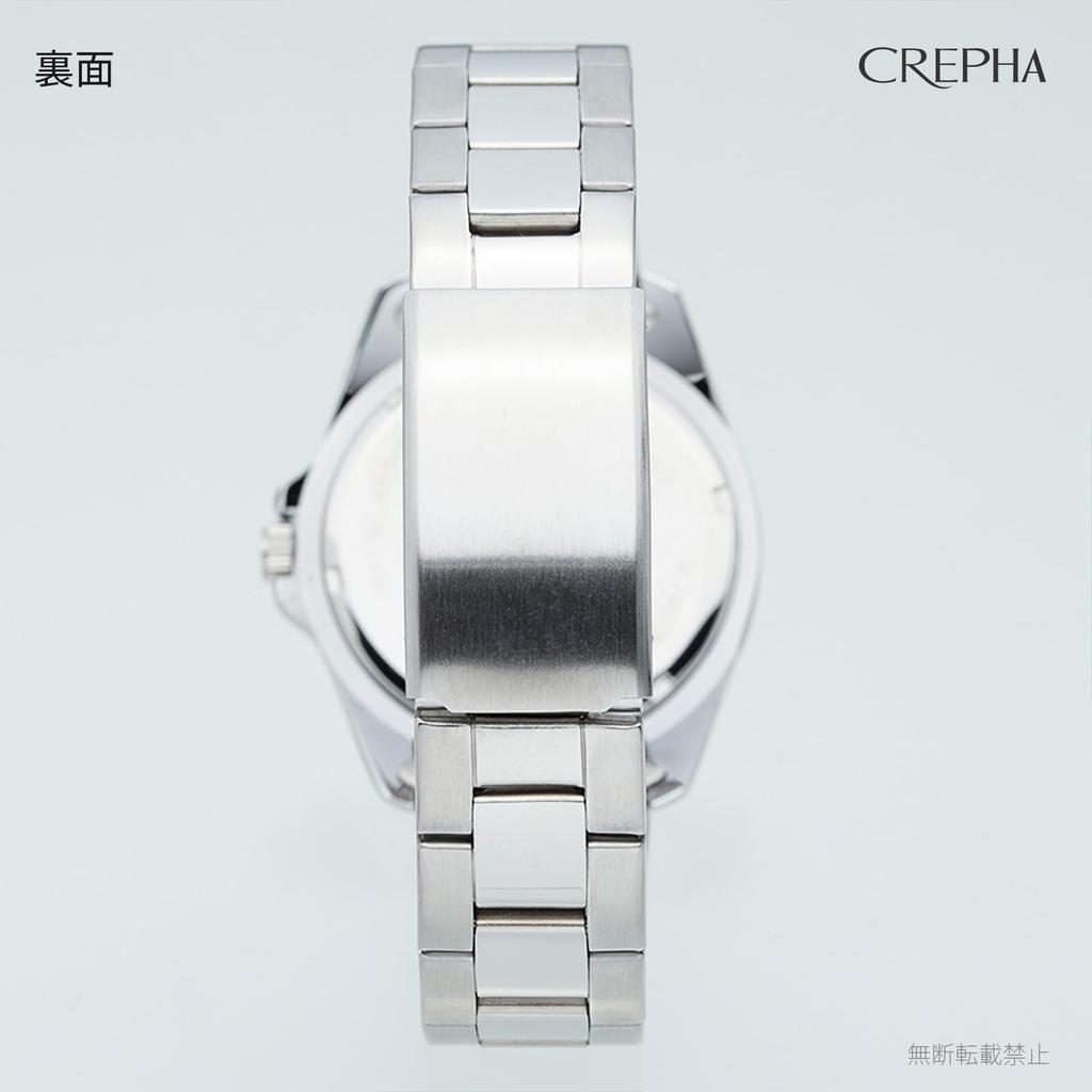 CREPHA Men's Analog Waterproof Watch with Metal Band, Silver, SV-AM264-BKS