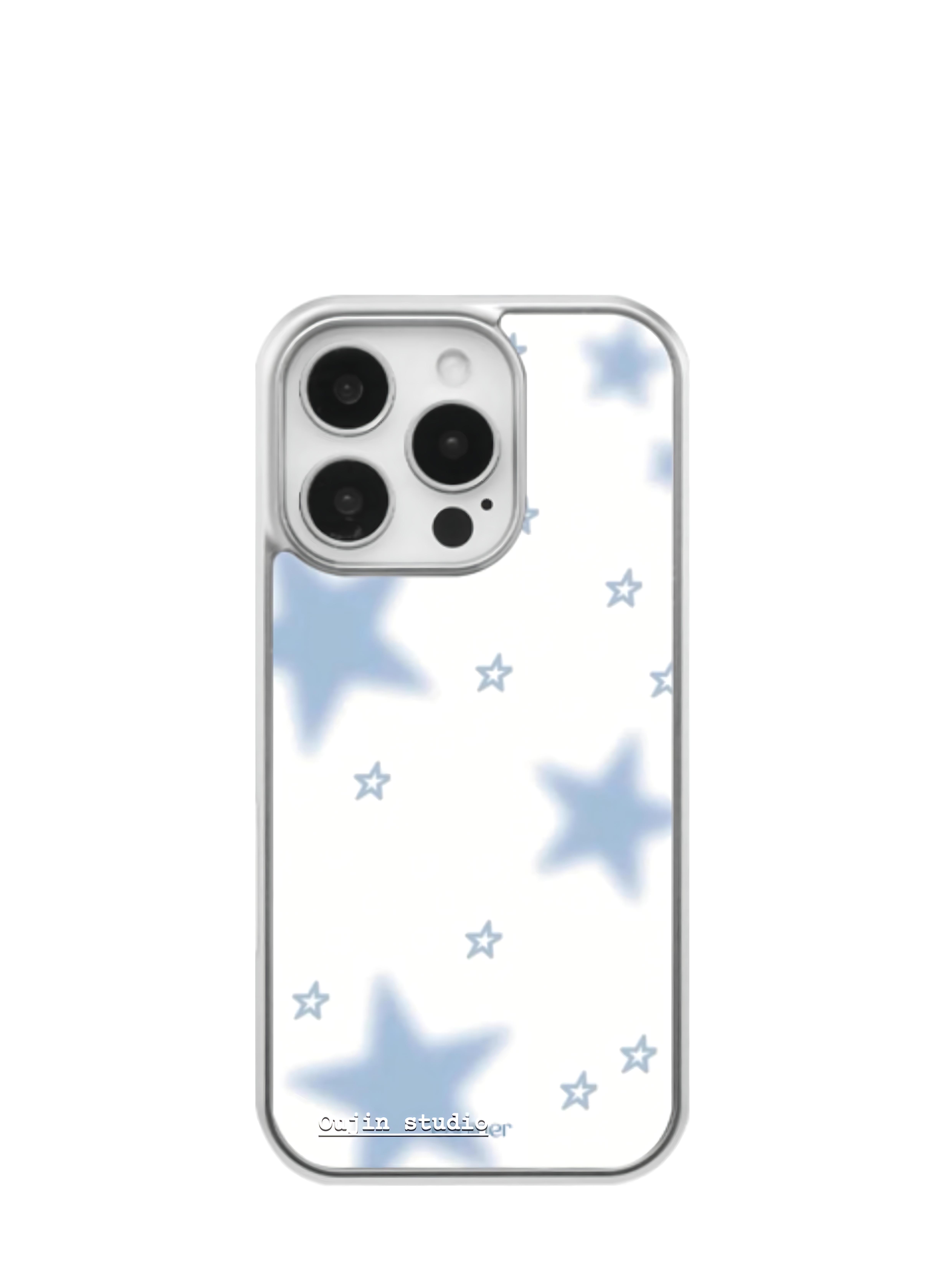 

Korean Ins Style Simple Girl Blue Star Phone Case for iPhone 17 16e 16 15 14 13 12 11 Air Pro Max X XR 8 7 Plus Clear Back Cover iPhone 11