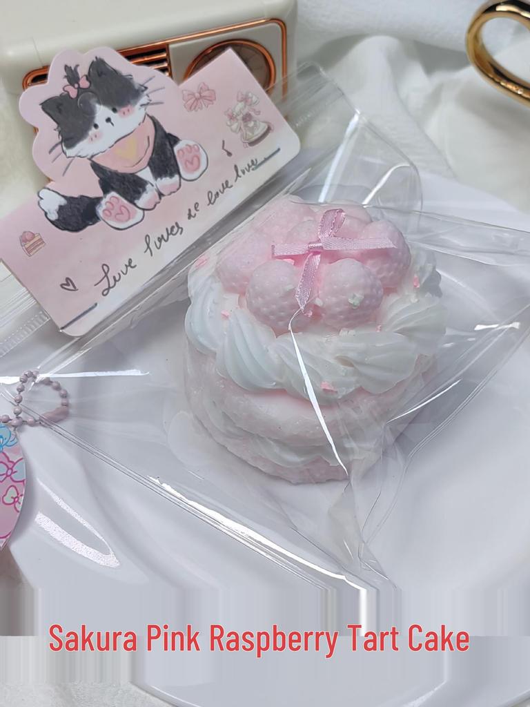 Raspberry Tart Cake Silicone Stress Relief Toy - Clay Feel Simulation Food Toy