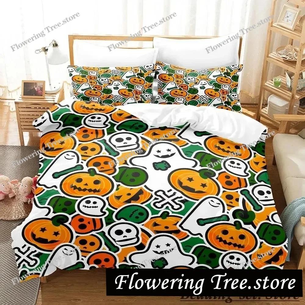 Halloween Flying Vampire Bedding Set Single Twin Full Queen King Size Bed Set Adult Kid Bedroom Duvetcover Sets Anime Bat