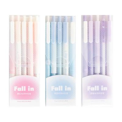 5 PEZZI Penna a Sfera Retrattile con Splendida Variazione di Colore, Punta Fine 0,38 mm e 0,5 mm per Scrivere, Disegnare, Firmare