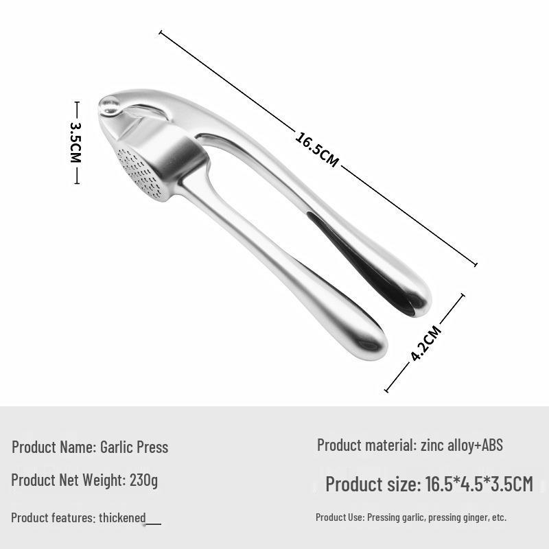 Multifunctional Zinc Alloy Garlic Press & Mortar for Home Use