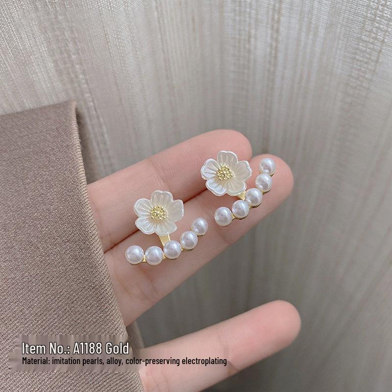 Elegant Imitation Pearl Stud Earrings – Luxury, Versatile Style for Women
