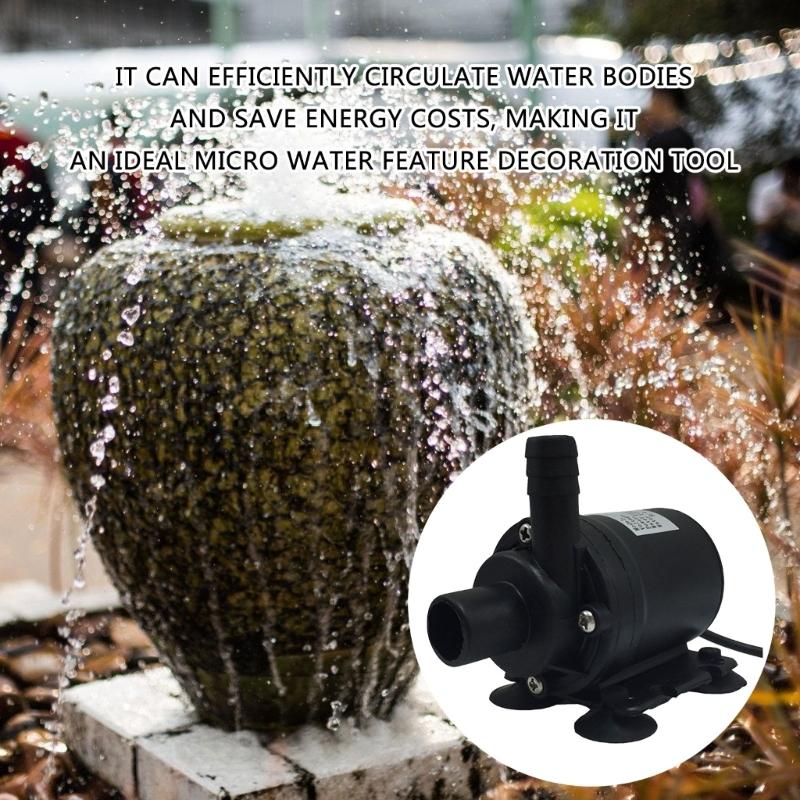 Small DC12V Solar Brushless Submerged  Water Pump Low Noise Submerged  Water Pump for Outdoor Decoration Use