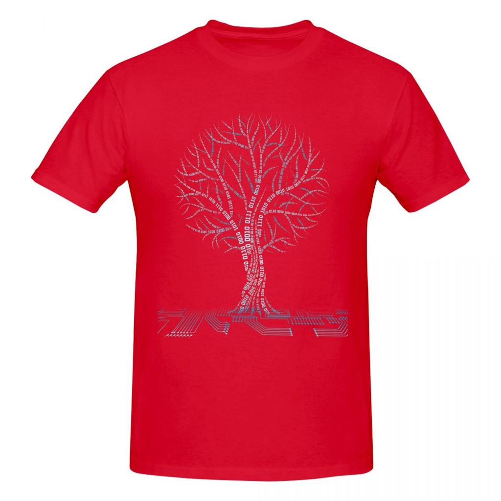 Unisex Tree Of Life Cool Binary Tree Coding Computer Science Engineering T Shirt Vintage Oversized Oneck Cotton Sleeve Tshirts