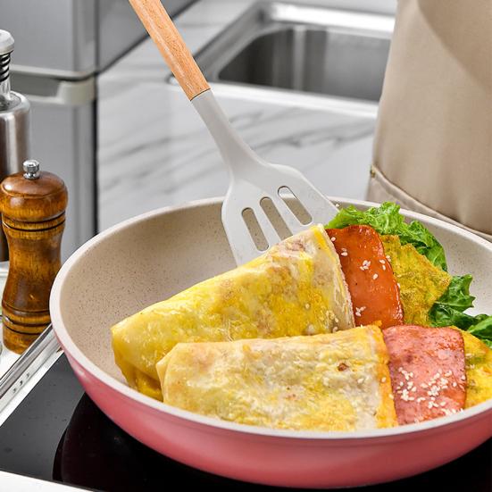 1 Set Cooking Tools Heat Insulation Food Grade Anti-scalding Non-stick Cookware Spatula for Dormitory