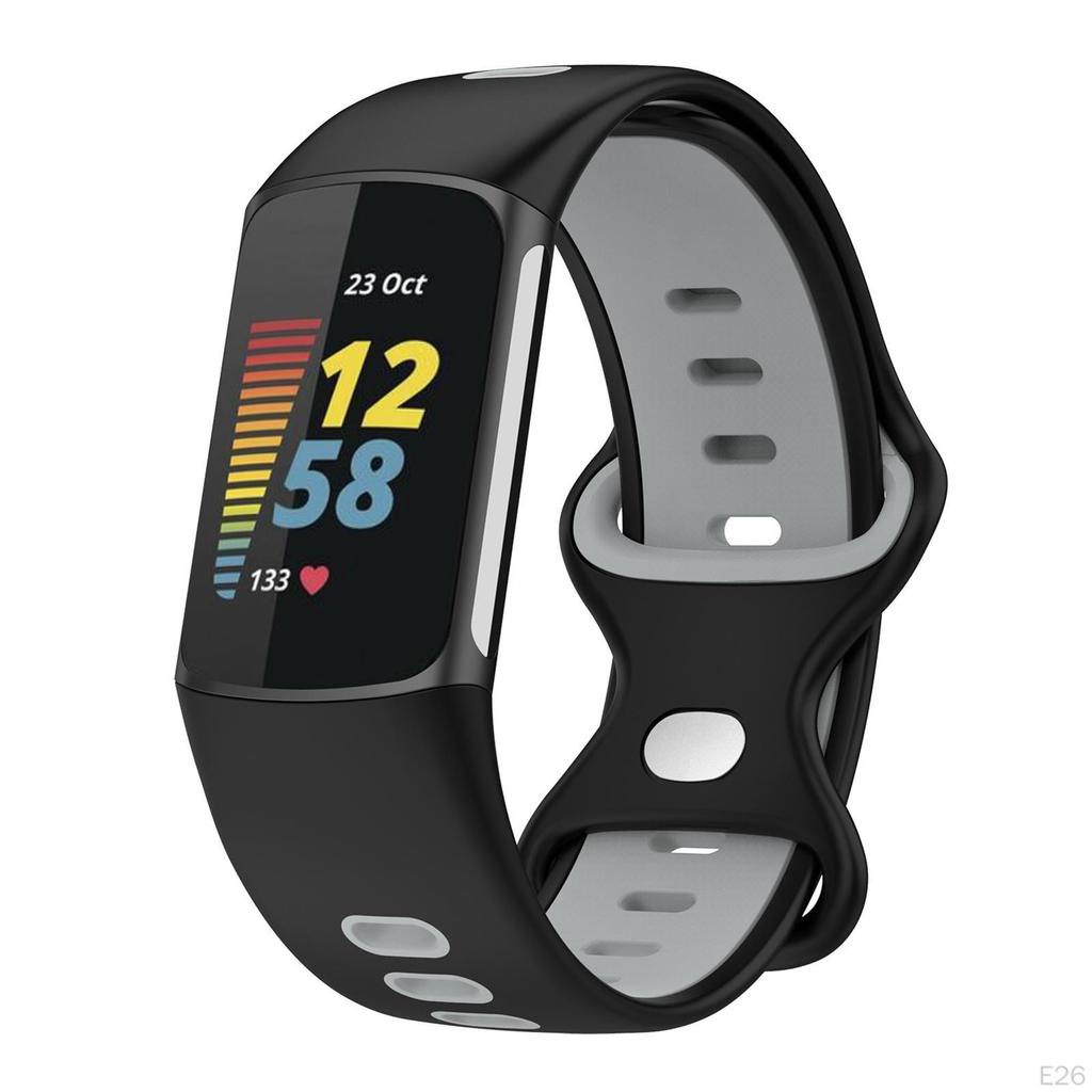 Bands Soft Silicone Band For Fitbit charge5 smart watch Strap Blue