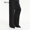 MO&Co. High-Waisted Silk Blend Wide-Leg Casual Pants