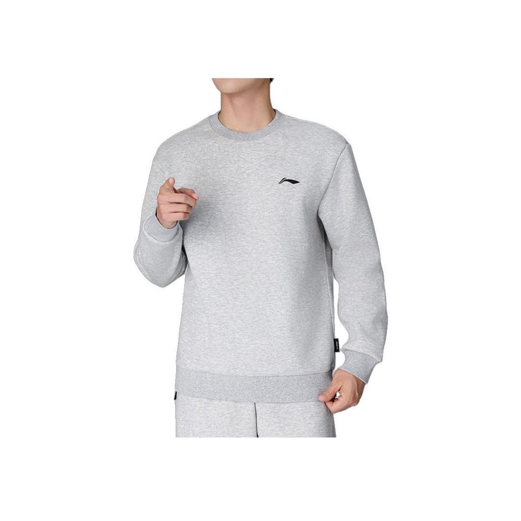 Li-Ning Gruba Koszulka Kulturalna z Okrągłym Dekoltem Luźny Pulower Ciepła Polarowa Bluza Męska Bluza AWDVP89-2
