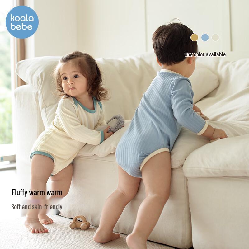 Koala Bear Baby Color-Block Long-Sleeve Romper 73