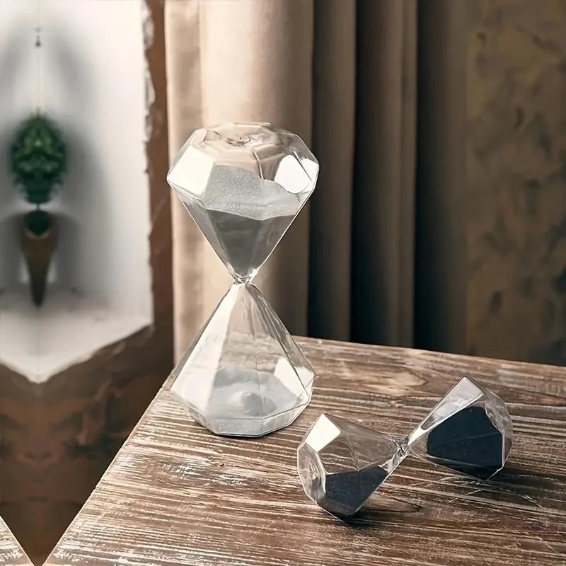 Creative Diamond Shaped Hourglass Timer 5-Minute Indoor Outdoor Multifunctional Decorative Accessories Creative Ornaments Gifts
