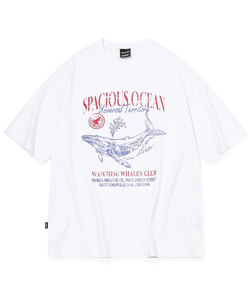 CPGN STUDIO Ocean Whale Short Sleeve Tee White