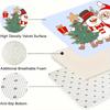 Christmas Kitchen Anti-slip Mat Carpet Flannel Doormat Two-piece Set