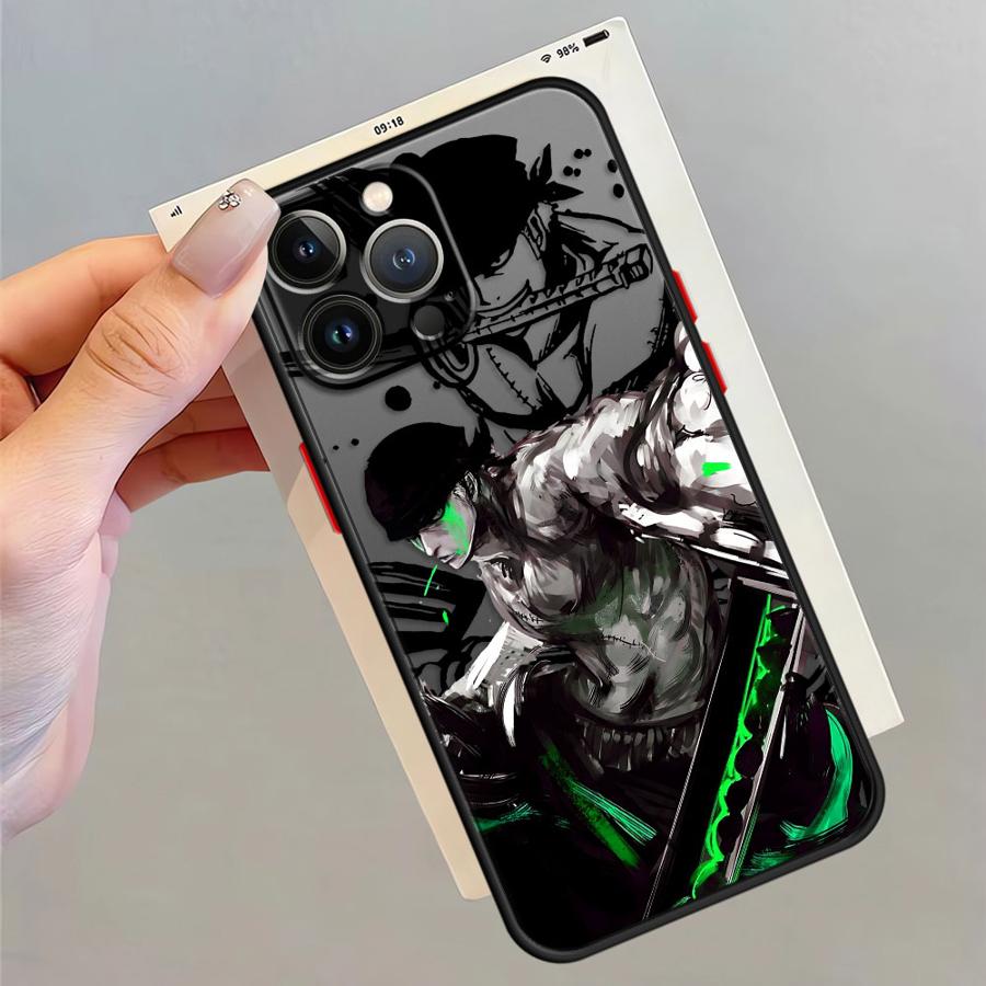 Anime One Piece Zoro Phone Case for iPhone 15 Pro Max 6s SE 13 Pro 7 8 SE 11 Pro Max XS X 12 Mini 14 XR 16 Pro 16e Soft shell