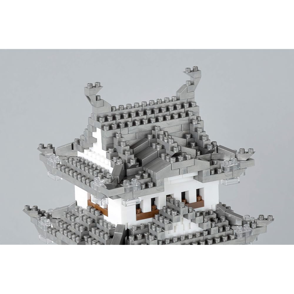 Kawada Nanoblock Himeji Castle Special Deluxe Edition Metallic Silver Building Set NB-042A