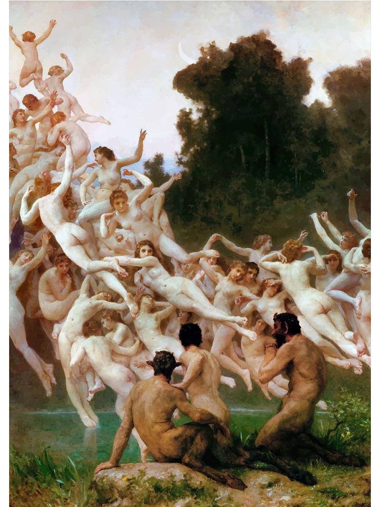 Artist William Bouguereau Classic Artwork Poster Canvas Oil Painting Woman Figure Wall Art For Living Room Home Decoration