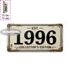 Vintage Metal License Plate Sign Retro 2D Flat Printed Decorative Tin Plaque for Home Kitchen Bedroom Wall Art Decor