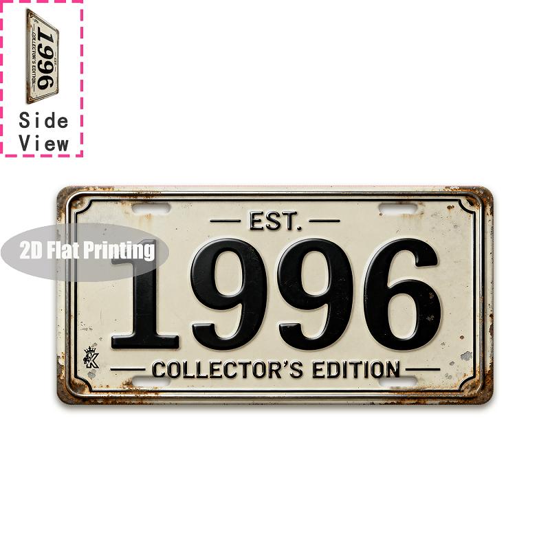 Vintage Metal License Plate Sign Retro 2D Flat Printed Decorative Tin Plaque for Home Kitchen Bedroom Wall Art Decor
