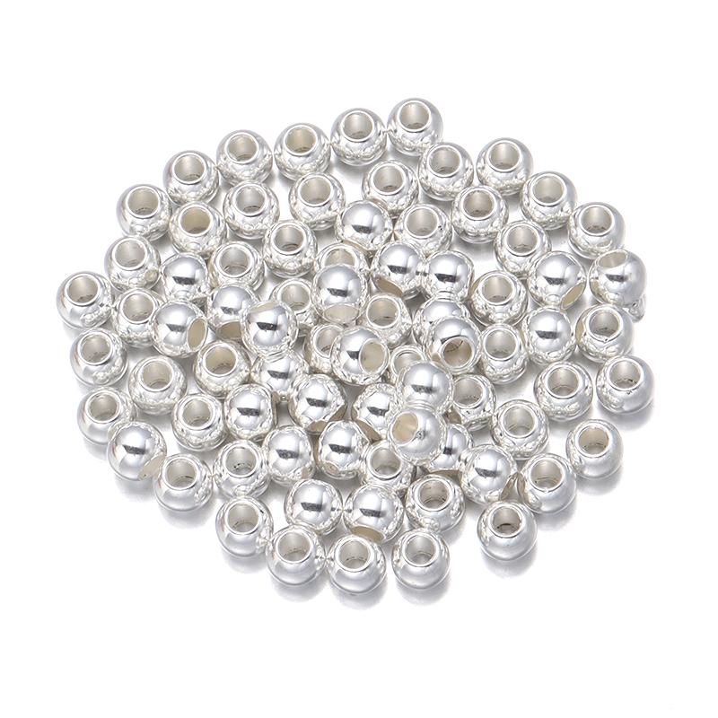 4-14mm CCB Beads Loose Spacer Round Beads For Jewelry Making Large Hole Beads DIY Charm Bracelet Necklace Supplies Wholesale