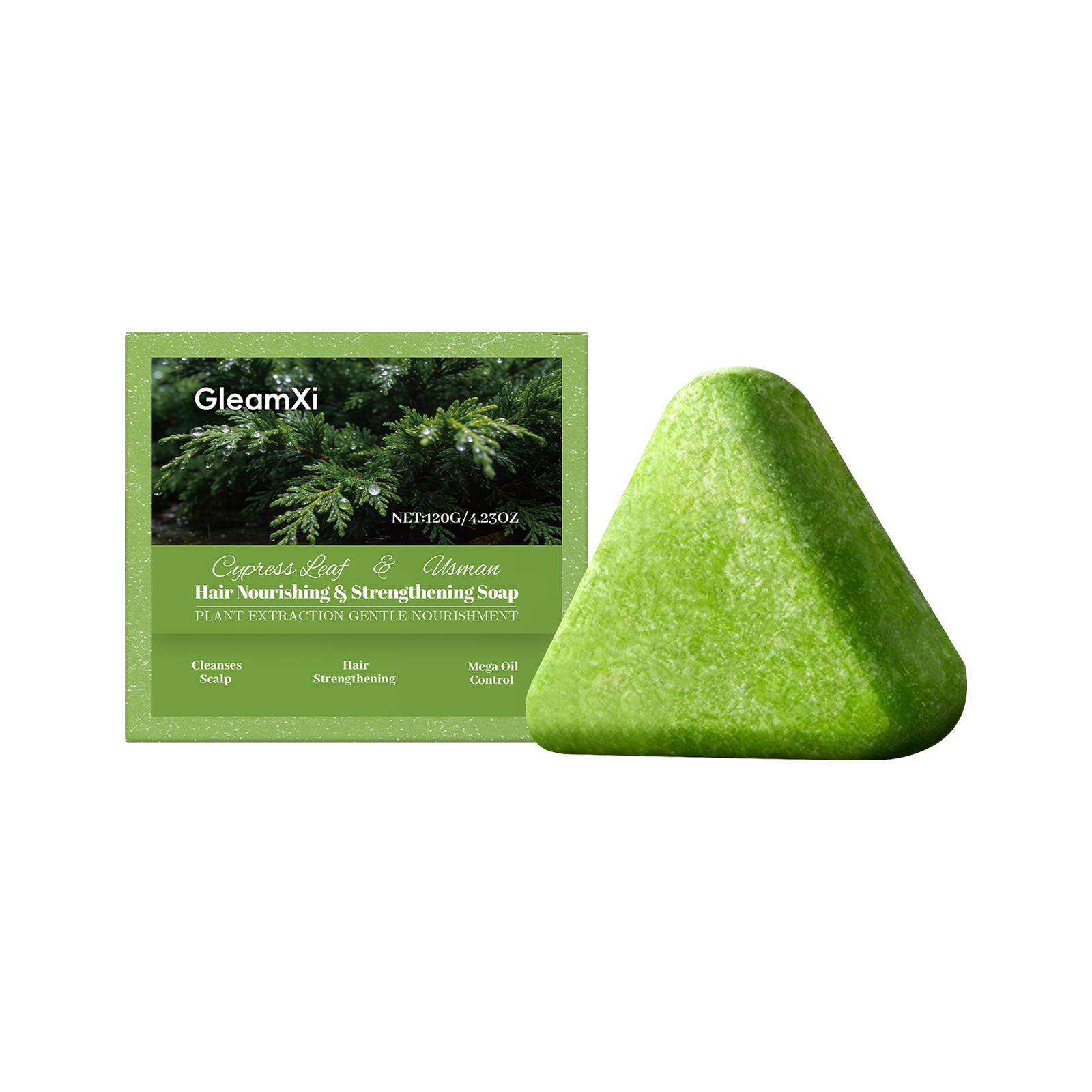 Мыло для волос GleamXi Platycladus orientalis Leaf - это мягкое ежедневное очищающее, ухаживающее, увлажняющее и освежающее мыло для волос для кожи головы