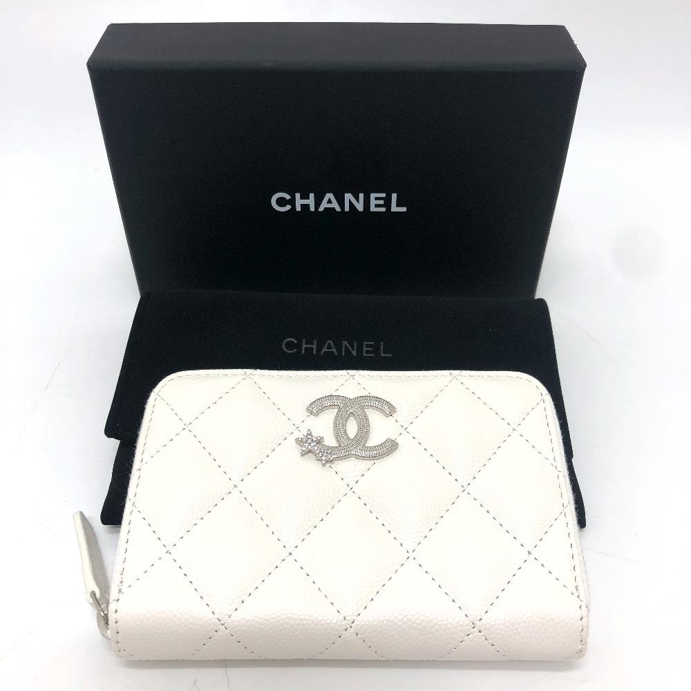 CHANEL AP3728 Star CC Mark Round coin purse Compact wallet Long Wallet Unused
