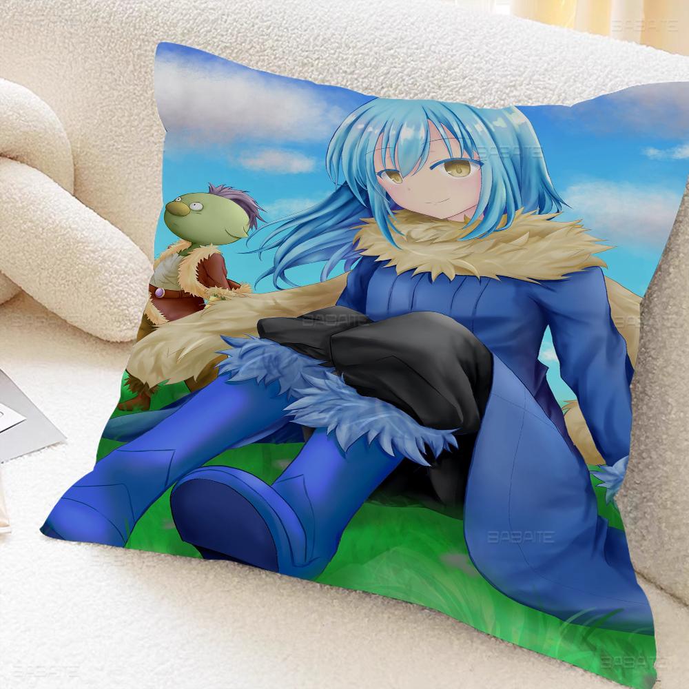 Anime Tensei Shitara Slime Datta Ken Cushion Cover Decorative Pillow Sofa Home Decor Case Pillow Cases