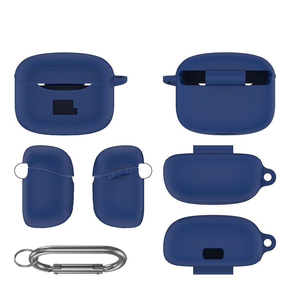Anti-fall Earphone Case Silicone Dustproof Headphone Protective Case with Carabiner Anti Scratch for JBL Tune Buds 2