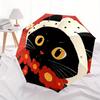 1pc Cat Flowers Automatic Open/close Umbrella, 8-Rib sturdy structure, Portable Travel Umbrella, Parties, Everyday Use, Outdoor Accessory, A
