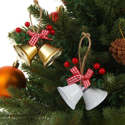 Christmas Bells Christmas Tree Jingle Bells Stars Fabric Weaving Hanging Pendant Xmas New Year 2024 Ornament Christmas Decoration