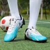 35-47 Men's High-top Football Boots Large Size Long Nails Leather Boys Soccer Shoes Nailing Anti -slip Football Boots