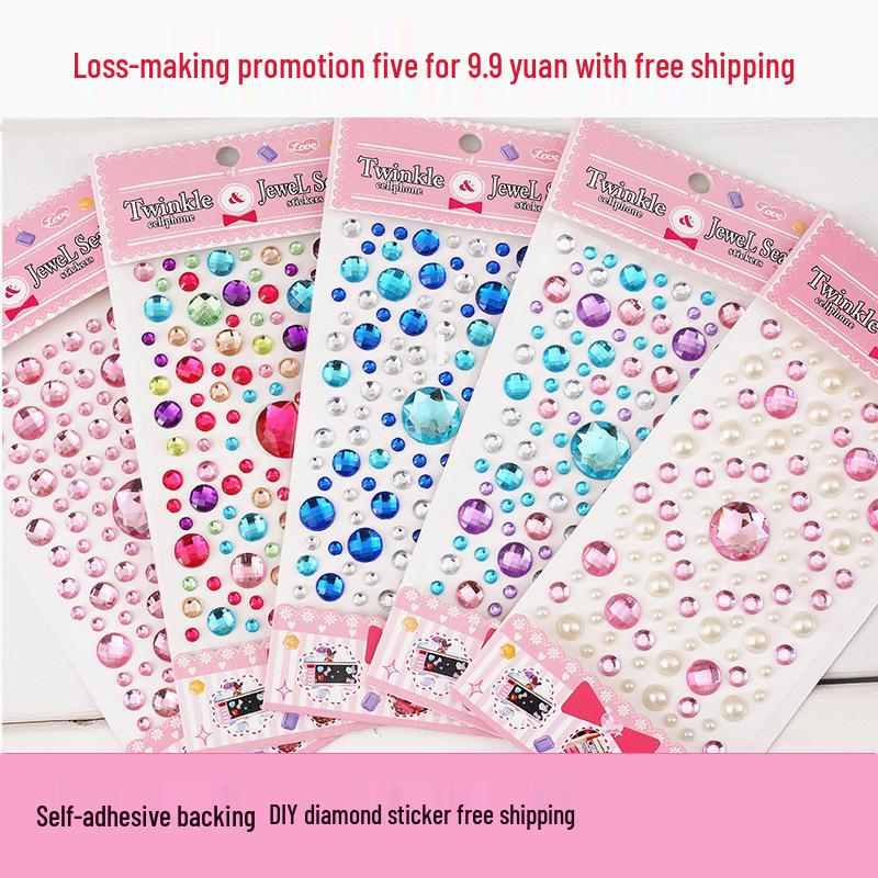 Charming Kids' Crystal Diamond Stickers for Handmade Decoration