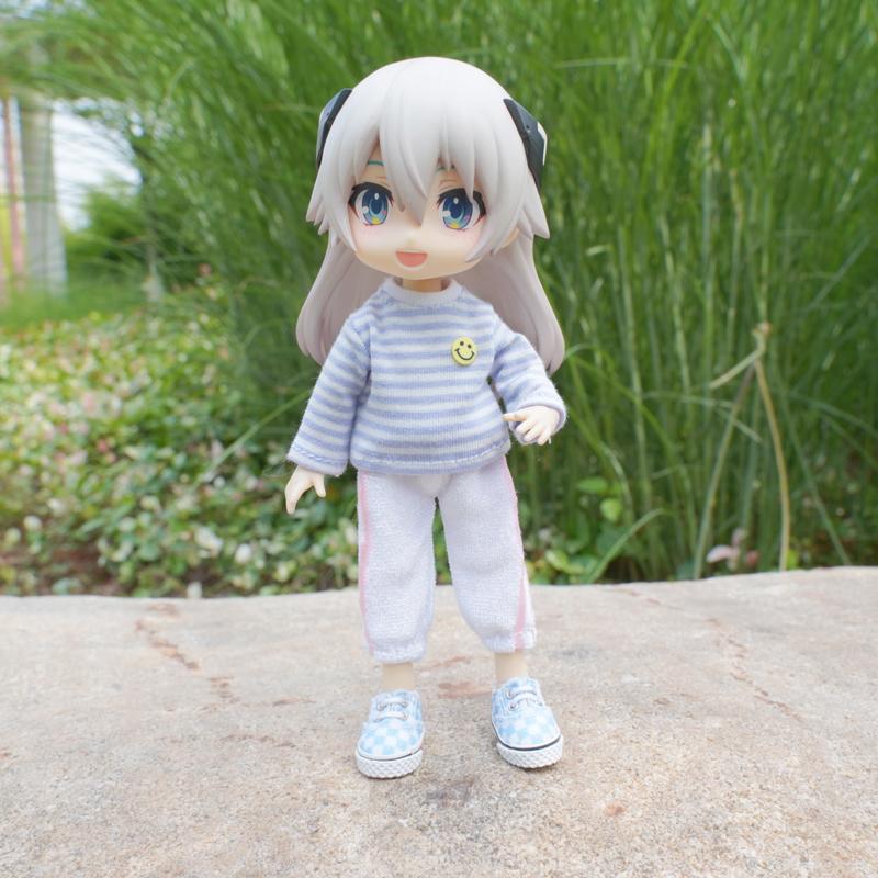 High Quality Ob11 Doll Clothes Multicolor ob11 clothes Short Sleeve Sweater T-shirt 1 / 12bjd Doll Round is a Molly Doll Bottoming Shirt