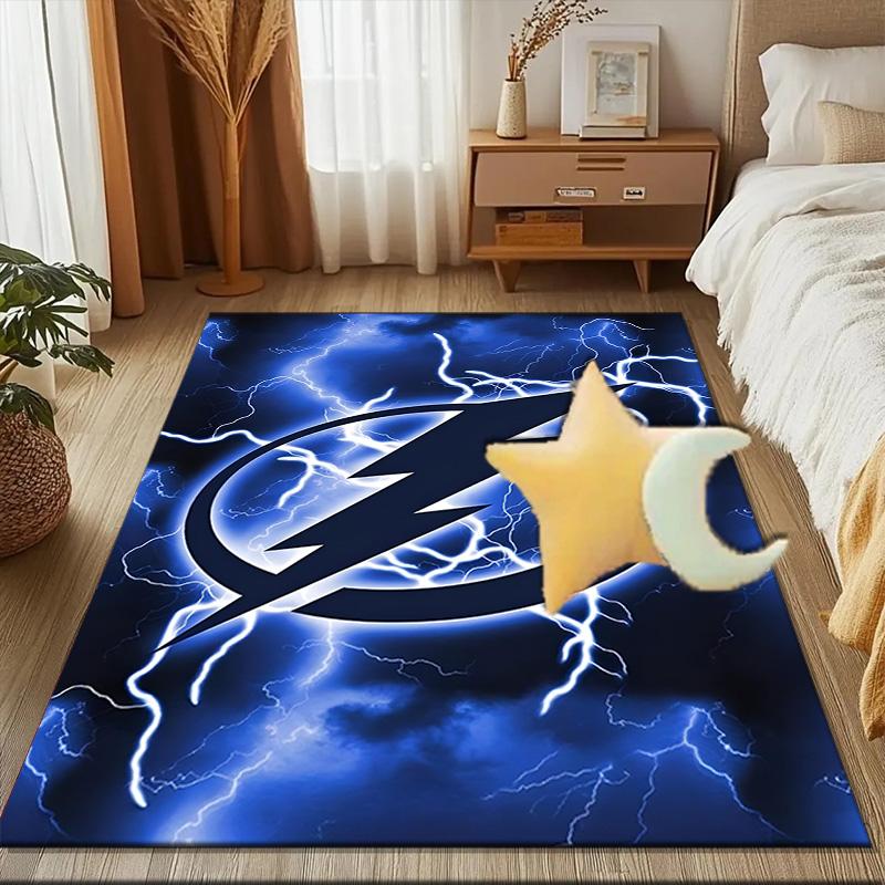 Tampa Bay Hockey Floor Mat for Living Room, Game Rooms, Office, Bedroom, Office Floor Mat Playful Design, Christmas fan gifts