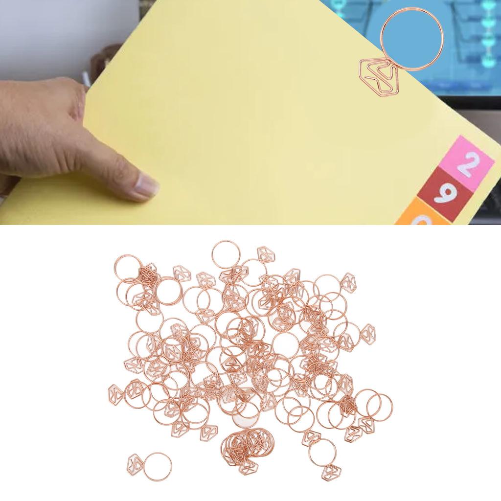 80pcs   Shape Paper Clips Rustproof Multifunction Multifunction with Clear Box for   School