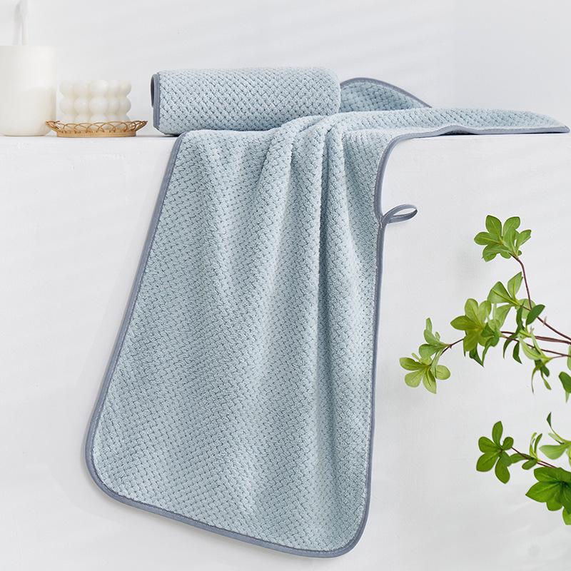 Thickened Soft Plaid Coral Fleece Household Towel
